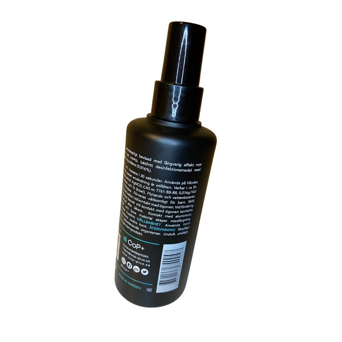 SafeTouch handdesinfektion 200 ml flaska bakifrån