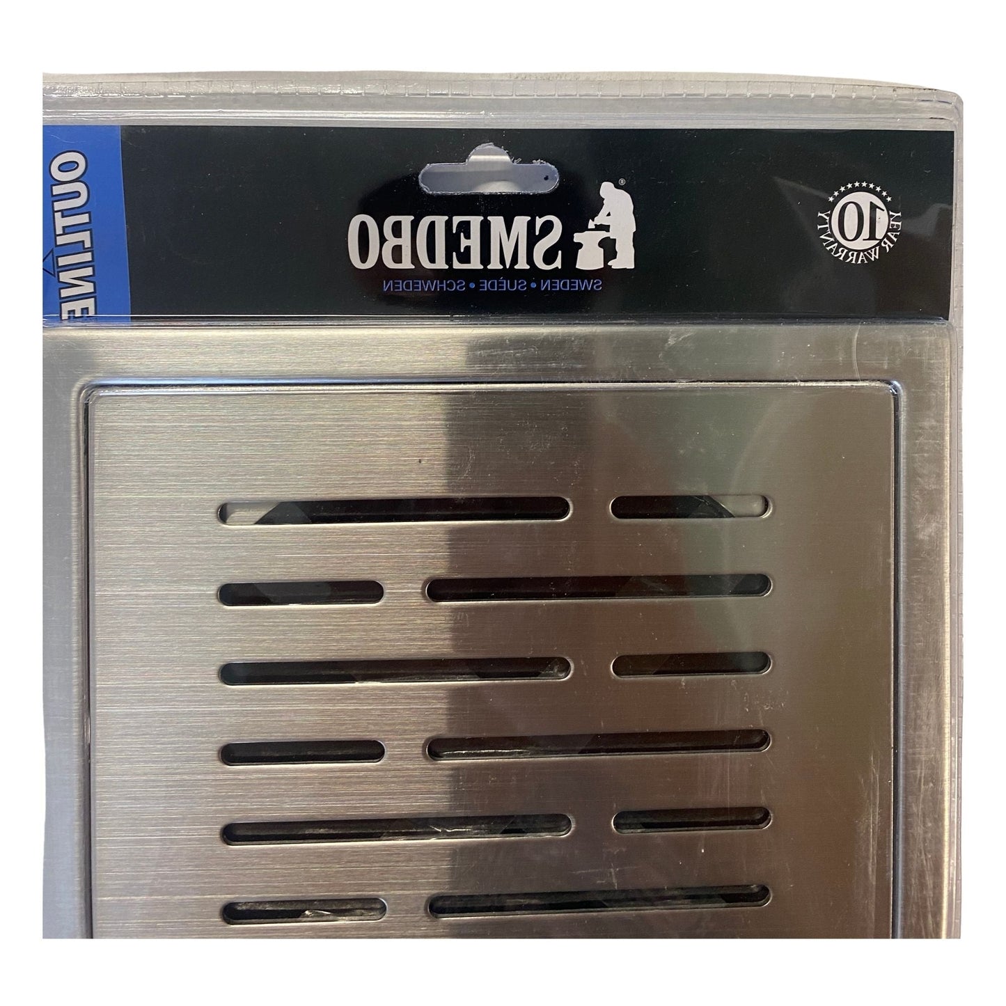 Golvbrunnsil Rostfri 200x200x5,5mm Borstatt Stål - SWEDBO