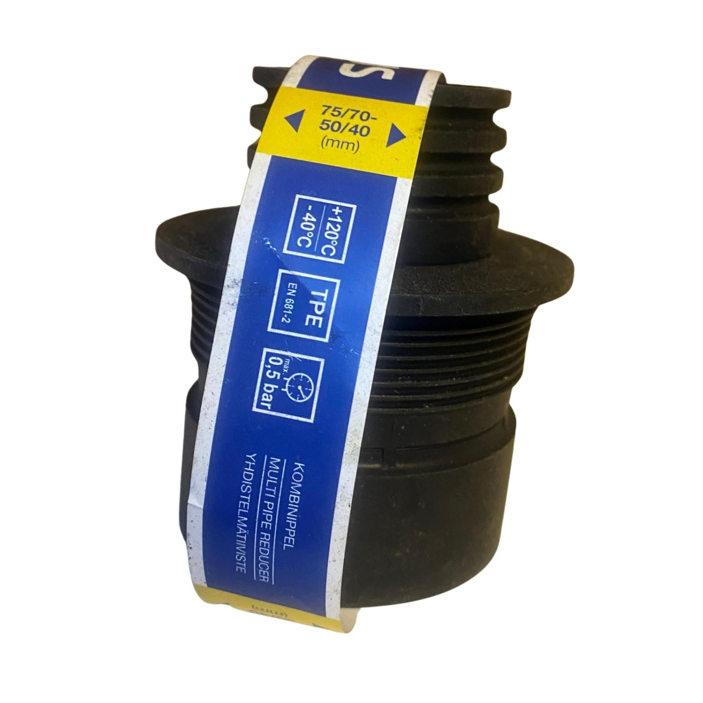 Purus kombinippel 75/70–50/40 mm för avloppsrör