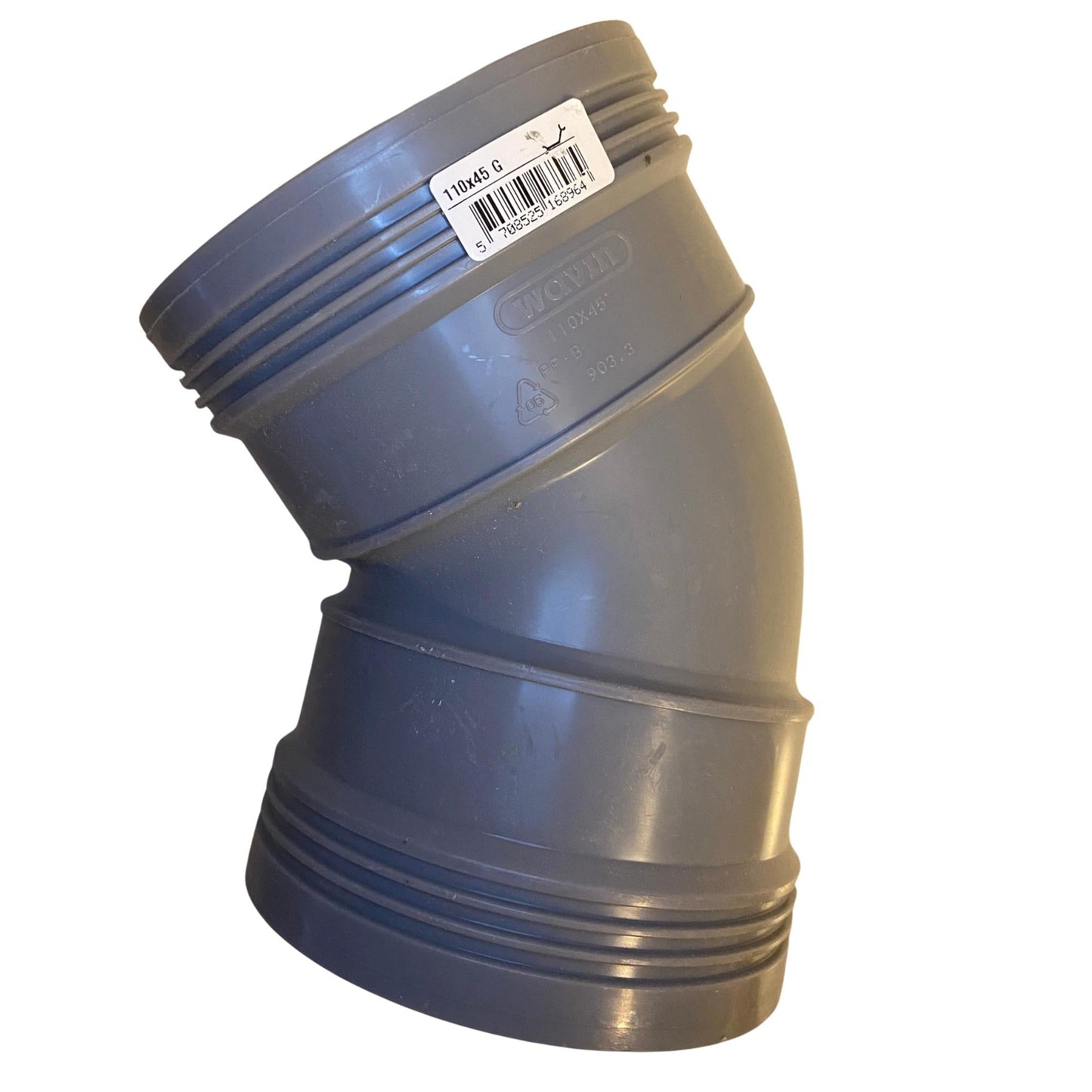 Wavin avloppsböj PP-B 110mm 45 grader