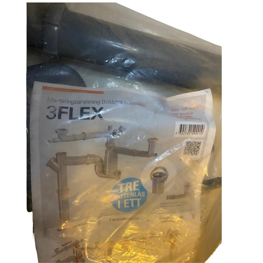 Innehåll i Faluplast 3Flex vattenlås sats