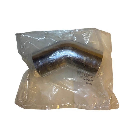 Faluplast rörvinkel 45° 40 mm i krom synlig genom plastförpackning