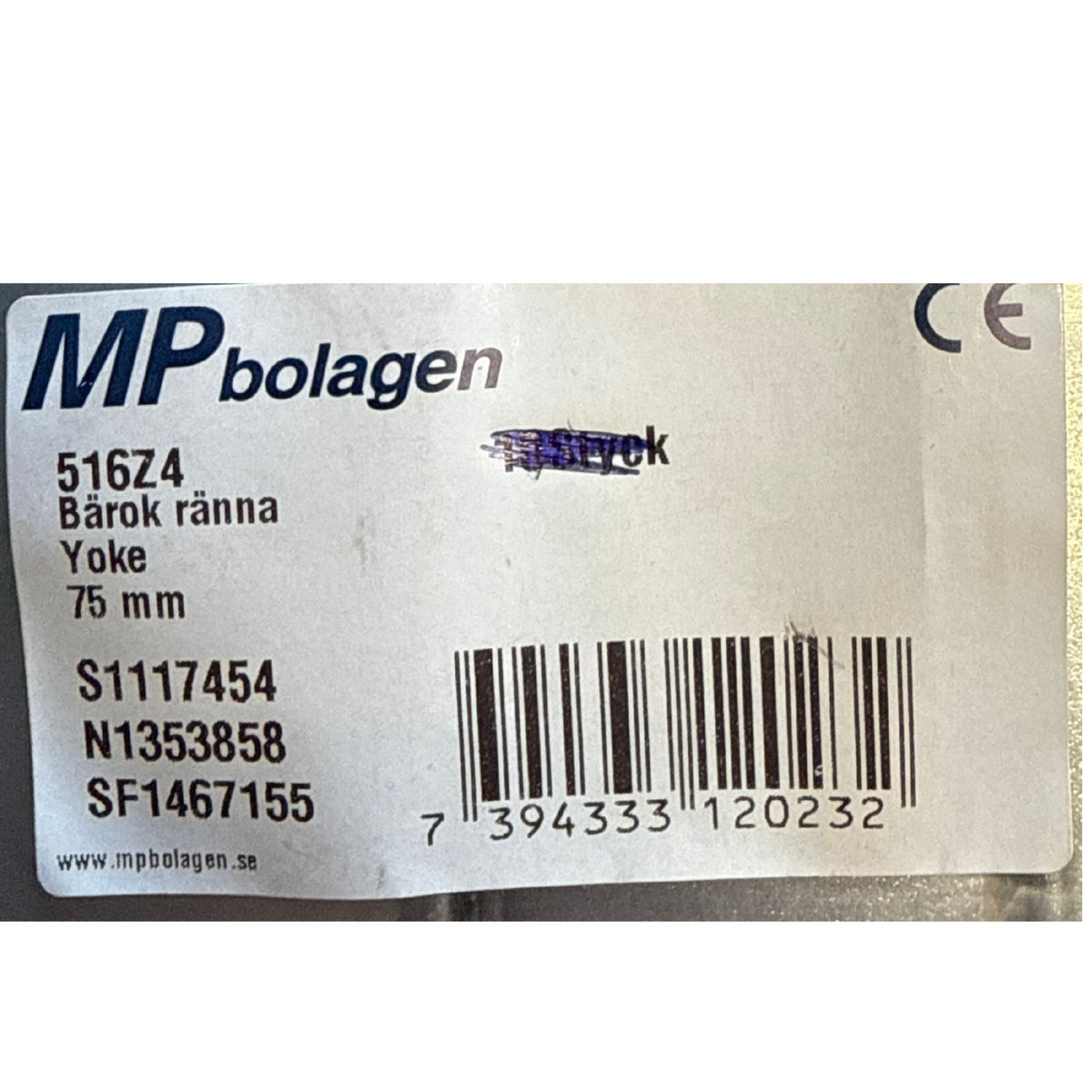 Bärok MP Bolagen med originaletikett, artikelnummer 516Z4