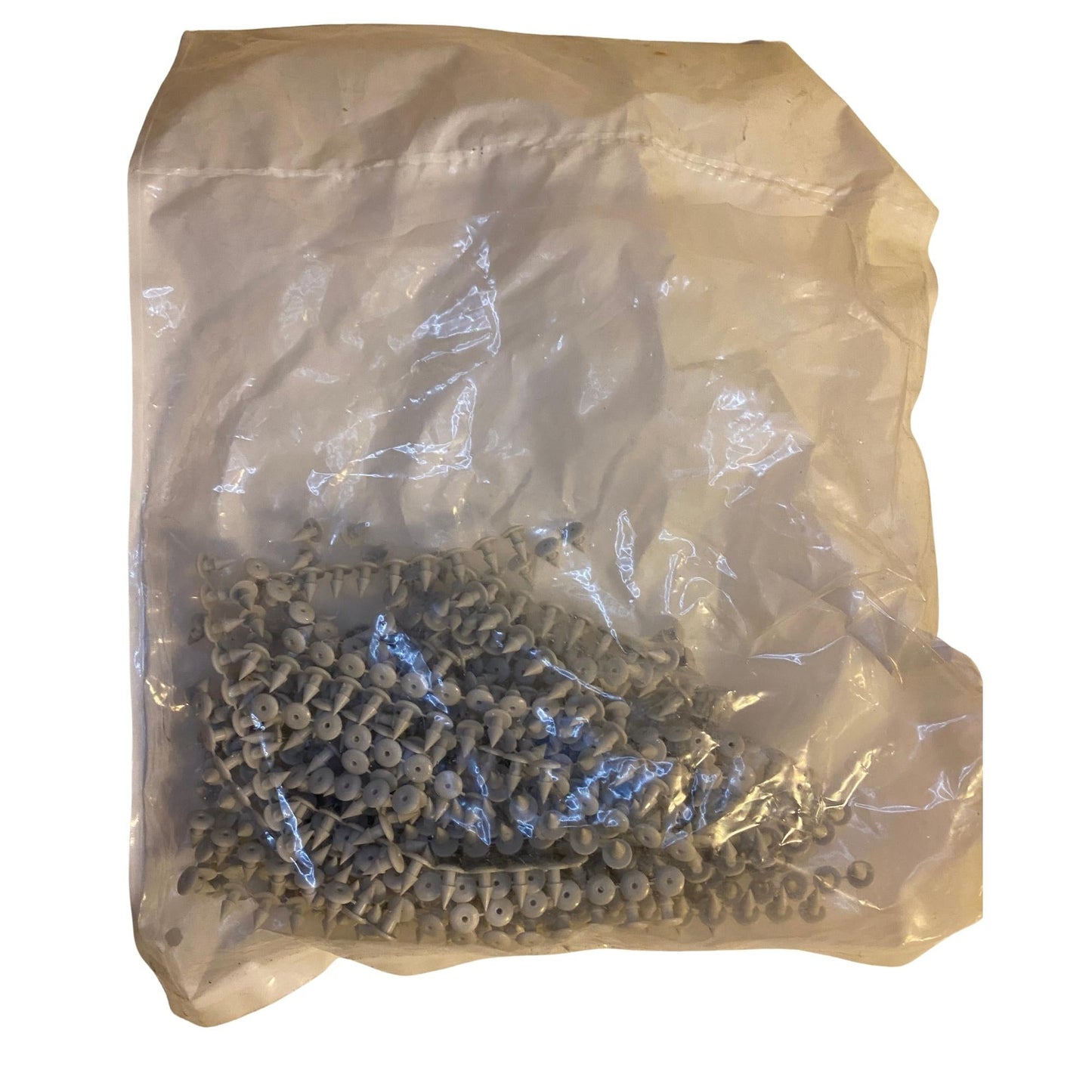 Plaststift PVC grå i påse
