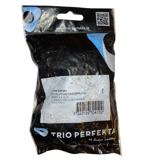Anslutningskoppling Trio Perfekta M26x1,5 till G1/2 i originalförpackning med produktetikett