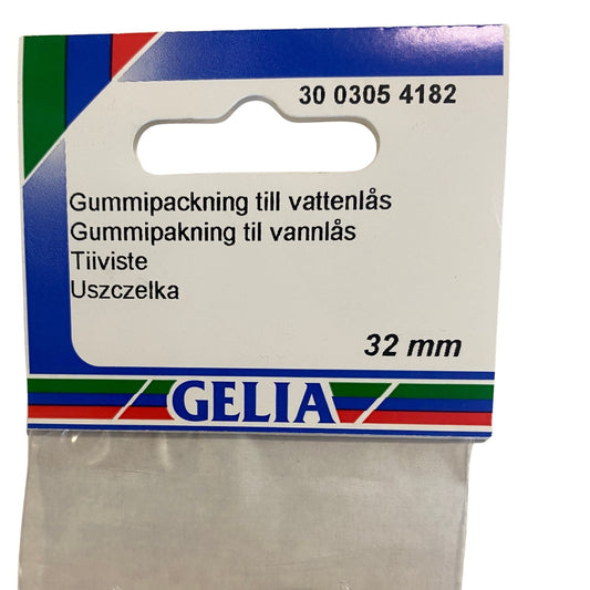 GELIA gummipackning vattenlås 32mm - närbild på förpackning