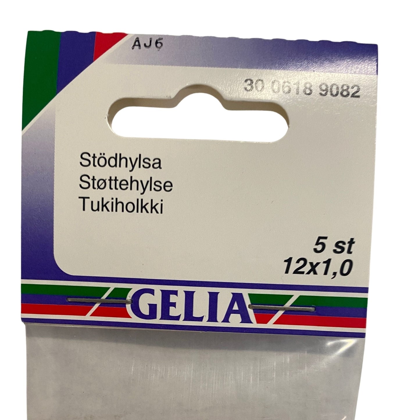 Stödhylsa GELIA 12x1,0 närbild förpackning etikett