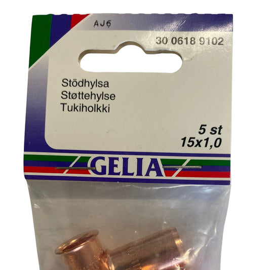 Stödhylsa GELIA 15x1,0 närbild förpackning etikett
