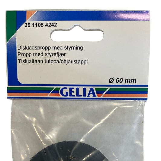 Disklådspropp GELIA 60mm närbild förpackning etikett