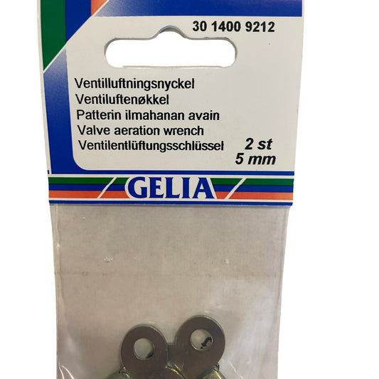 GELIA ventilluftningsnyckel 5 mm - närbild på förpackning