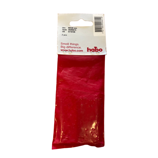 Gångjärn förpackning baksida med mått 50 x 40 mm, antal 2 st och streckkod