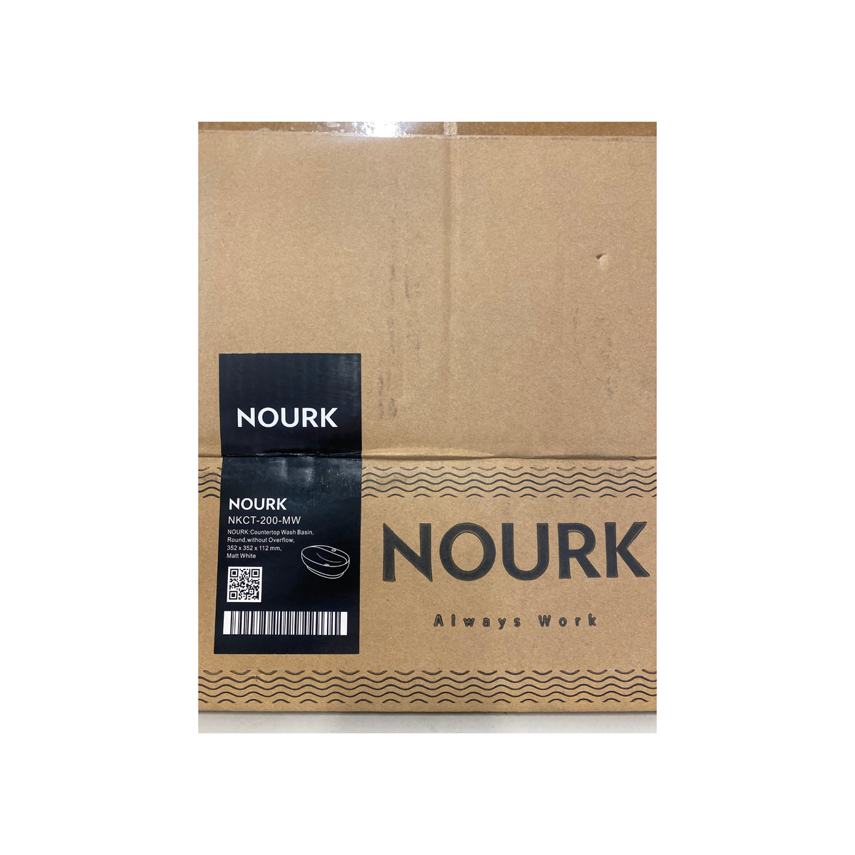 Tvättställ Nourk förpackning framsida med produktetikett