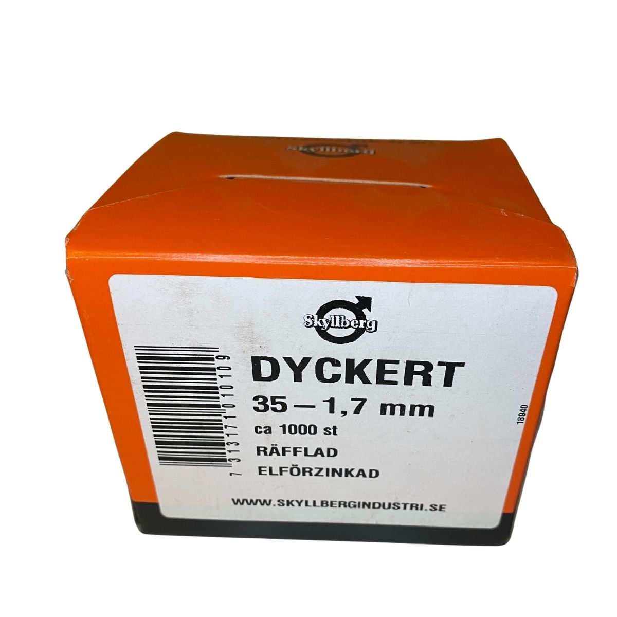 Dyckert 35 x 1,7 mm räfflad elförzinkad 1000-pack från Skyllberg

