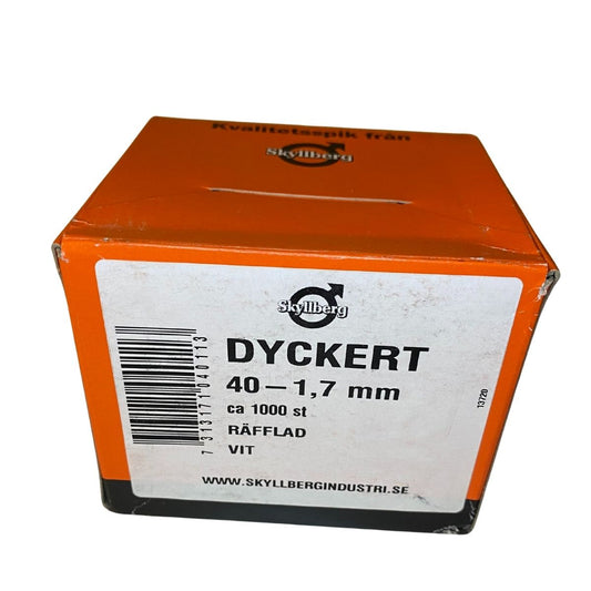 Dyckert 40 x 1,7 mm räfflad vit 1000-pack från Skyllberg
