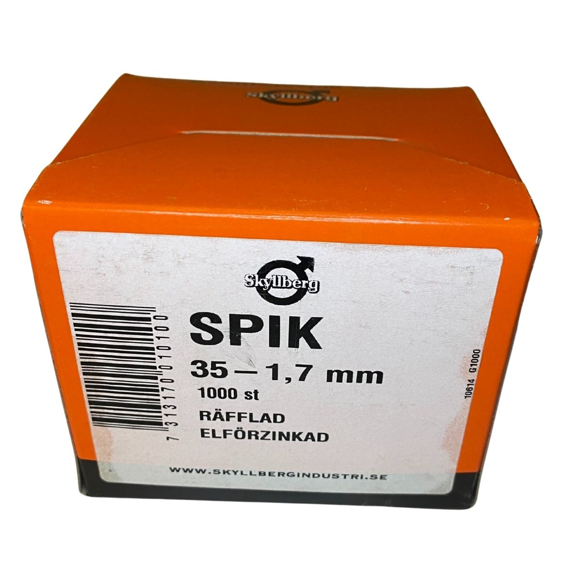 Spik 35 x 1,7 mm räfflad elförzinkad 1000-pack från Skyllberg
