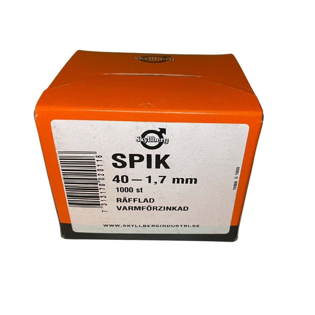 Spik 40 x 1,7 mm räfflad varmförzinkad 1000-pack från Skyllberg
