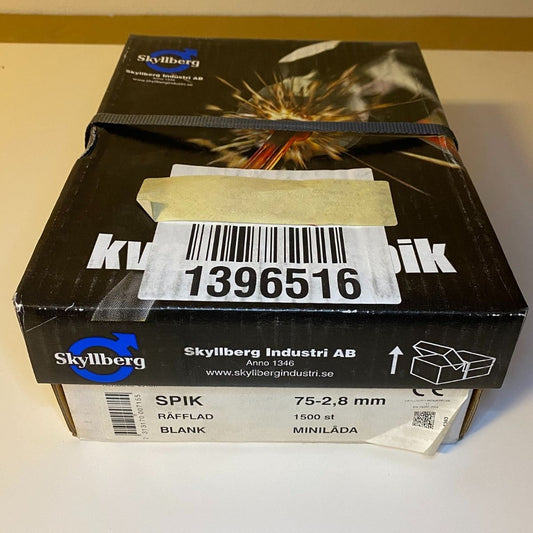 Skyllberg rafflad spik 75x2,8 mm blank 1500-pack i originalförpackning