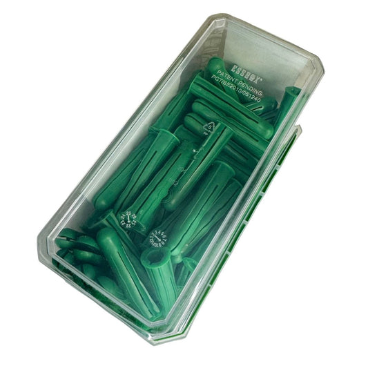 Grön plastplugg 12x60 mm ESSVE för betong och tegel
