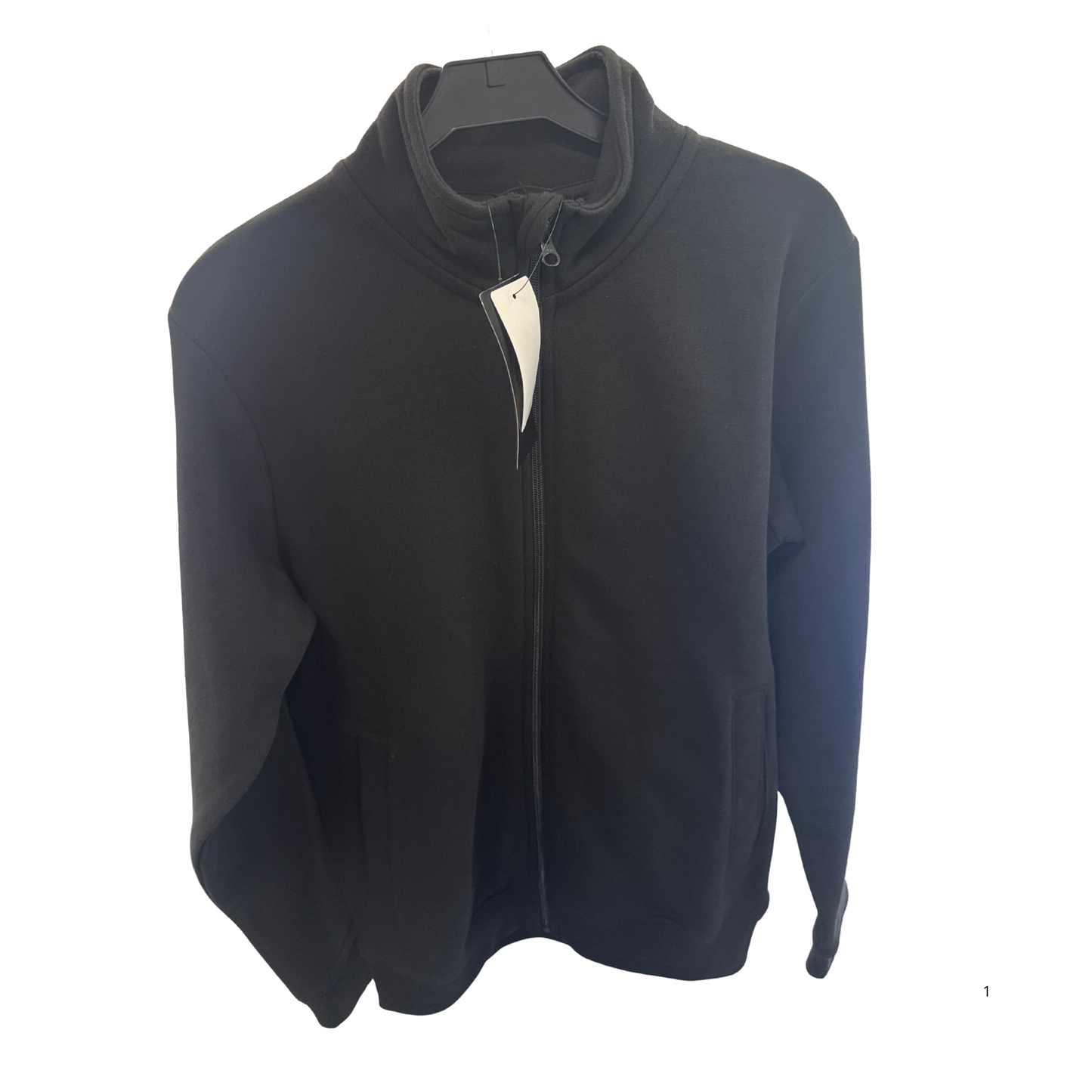 Gesto Skarven sweatshirt helzip svart baksida med hög krage
