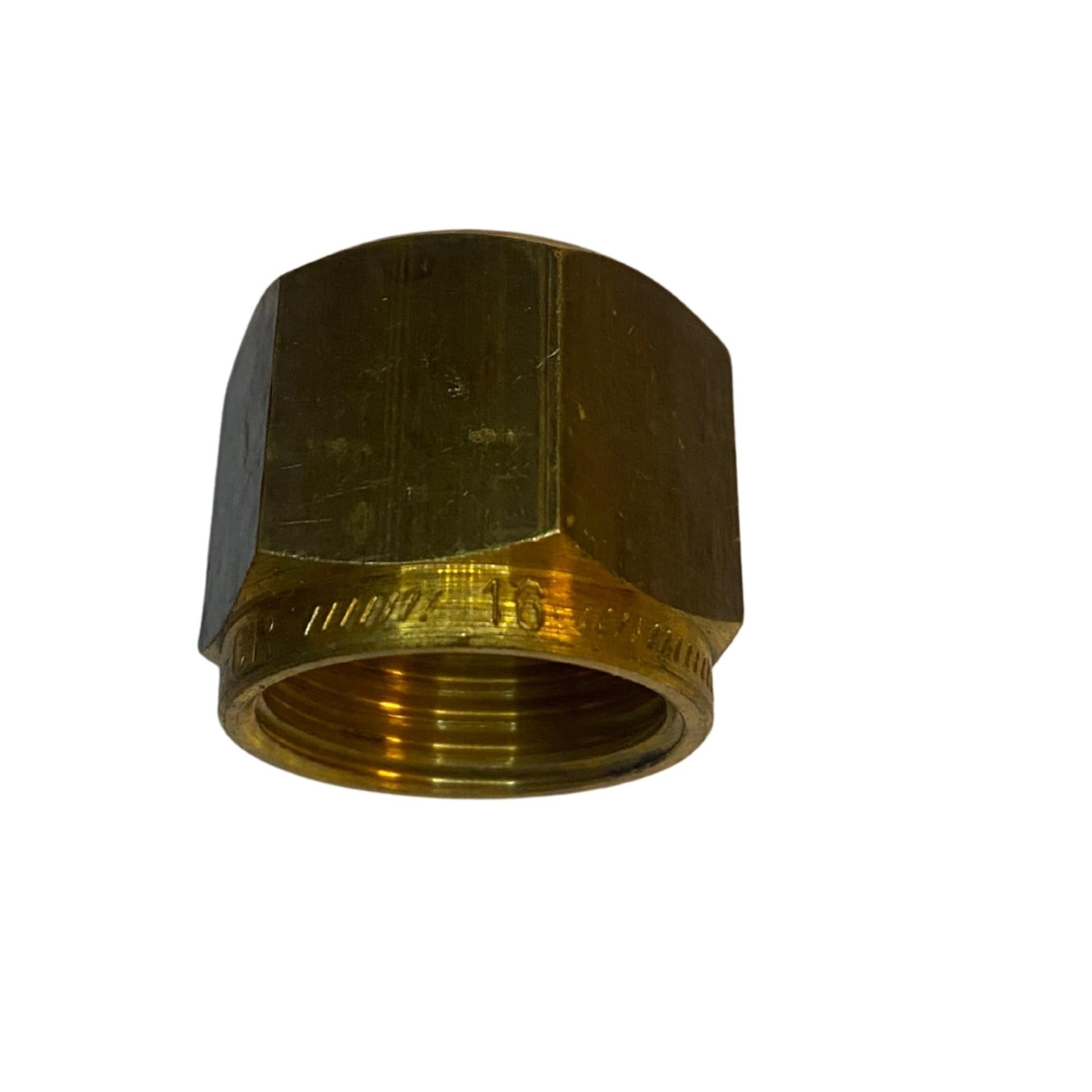 Vatette mässingsmutter 16 mm undersida med invändig gänga

