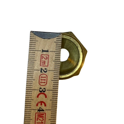 Mässingsnippel 22 mm med dubbla utvändiga gängor och sexkant
