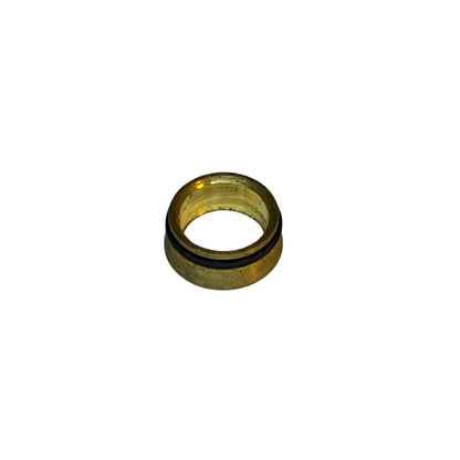 Planadapter i mässing 12 mm med O-ring sedd uppifrån

