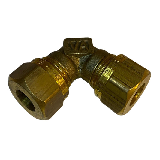 Vinkelkoppling Vatette mässing 10 mm
