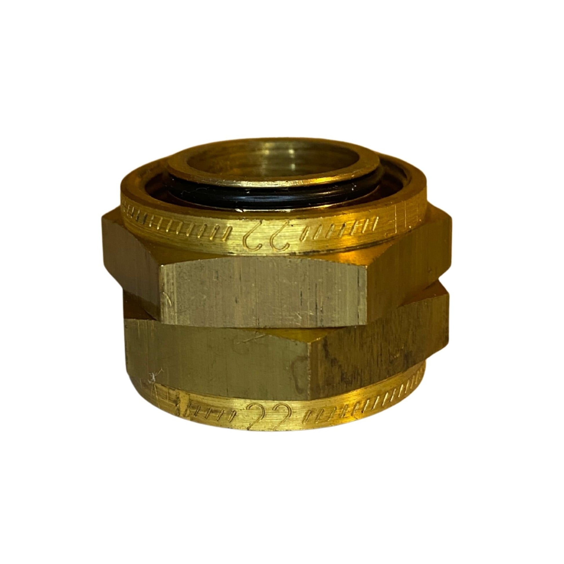 Klämringskoppling 22 mm i mässing Vatette