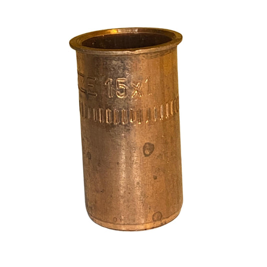 Stödhylsa i koppar 15x1