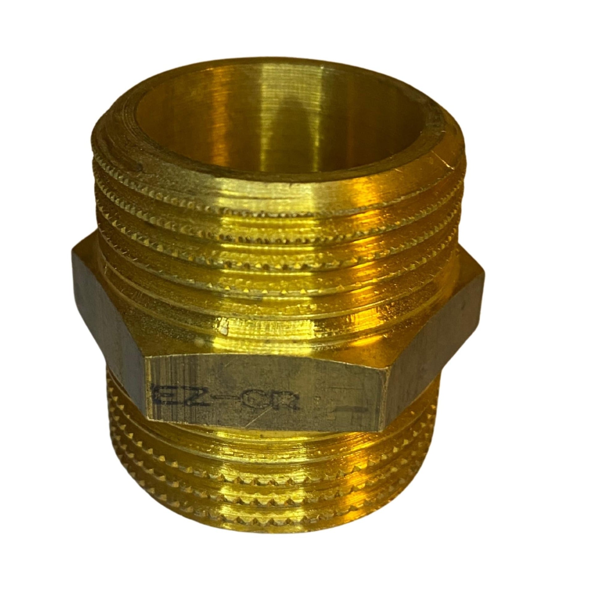 Reduceringsnippel 32mm i DZR mässing EZ-CR med utvändig och invändig gänga
