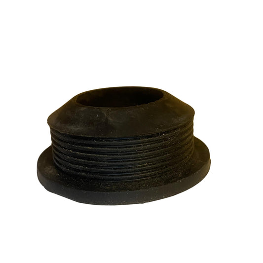 Gumminippel 55 x 35 mm svart sedd från sidan  