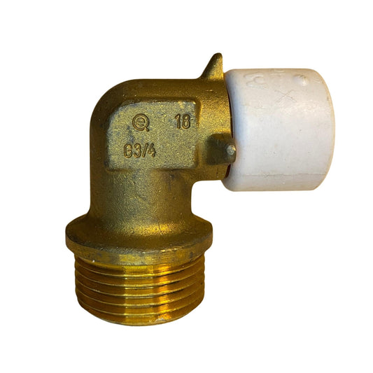 PEX vinkelkoppling 12x10 mm med utvändig gänga G3/4
