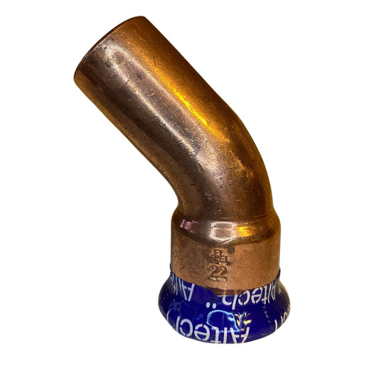 Böj 45° med 1 muff Typ M Koppar 22 mm Altech