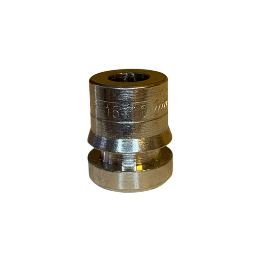 Förminskningsset i krom 15x10 mm för röranslutning