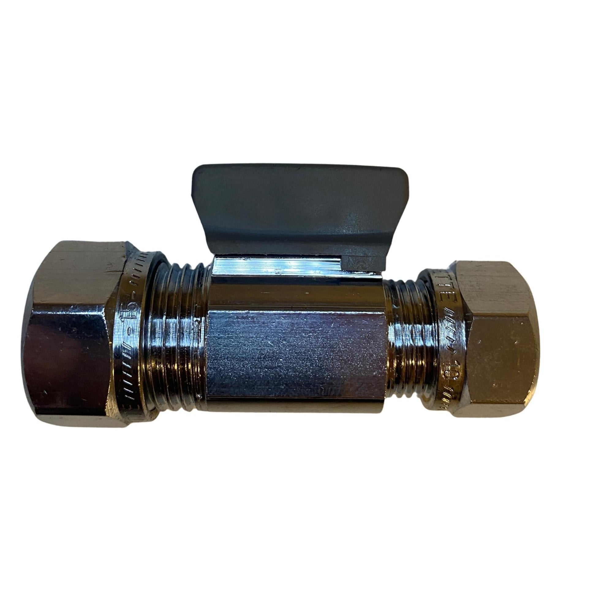 Vatette kulventil krom 15x10 mm rak modell med vred