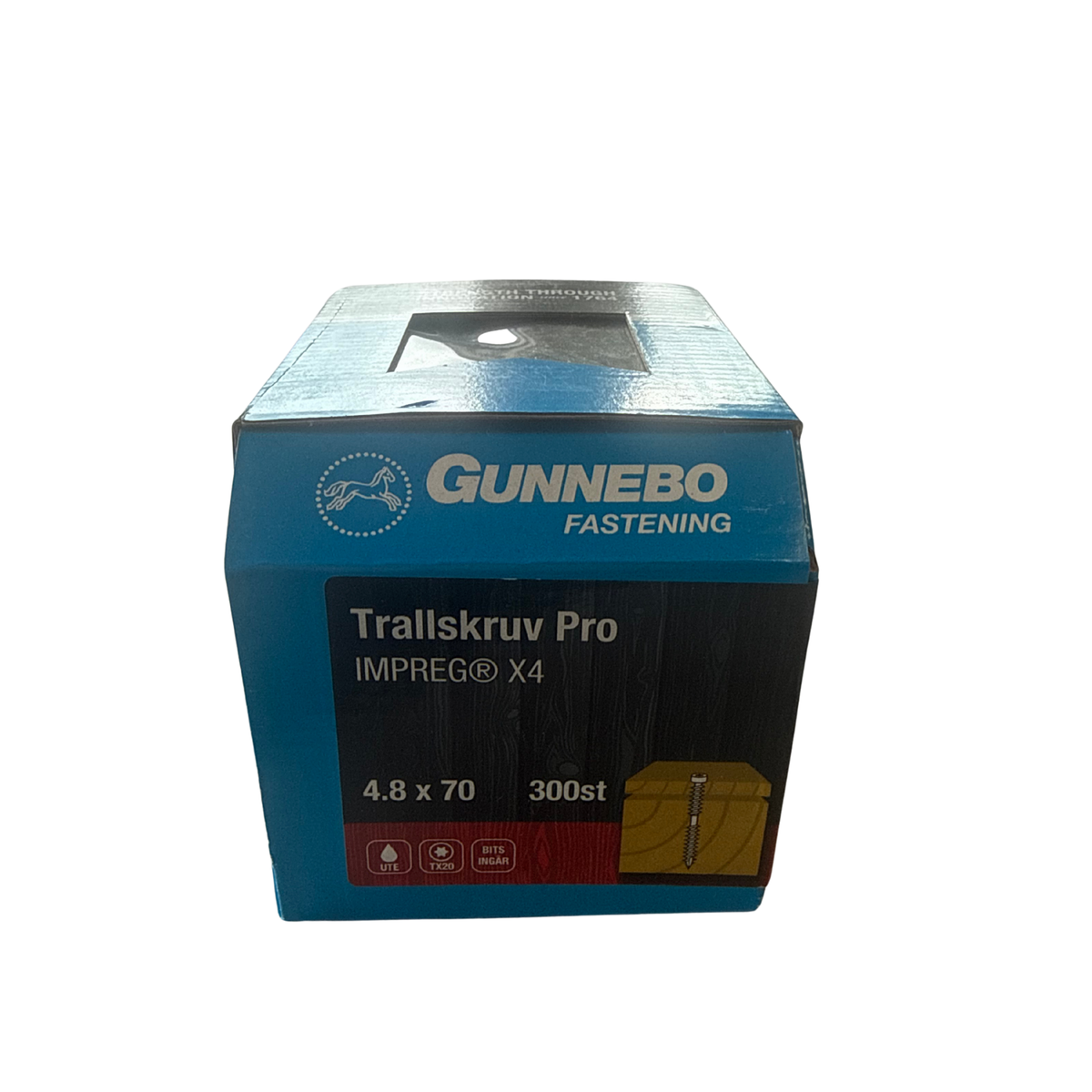 Gunnebo Trallskruv Pro Impreg X4 förpackning 4,8x70mm 300 stycken