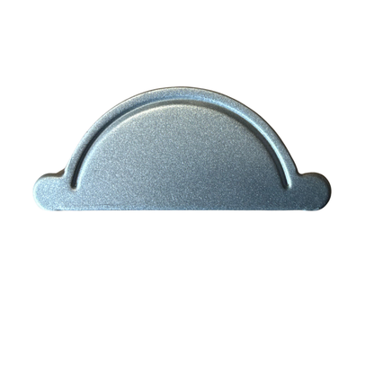Ränngavel Unigavel 125 mm silvermetallic stål från Plannja, framifrån