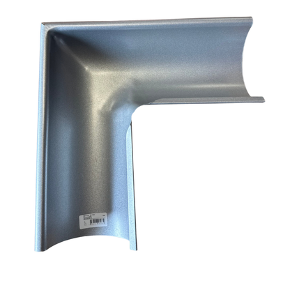 Rännvinkel ytter 125 mm 90° silvermetallic stål från Plannja, ovanifrån
