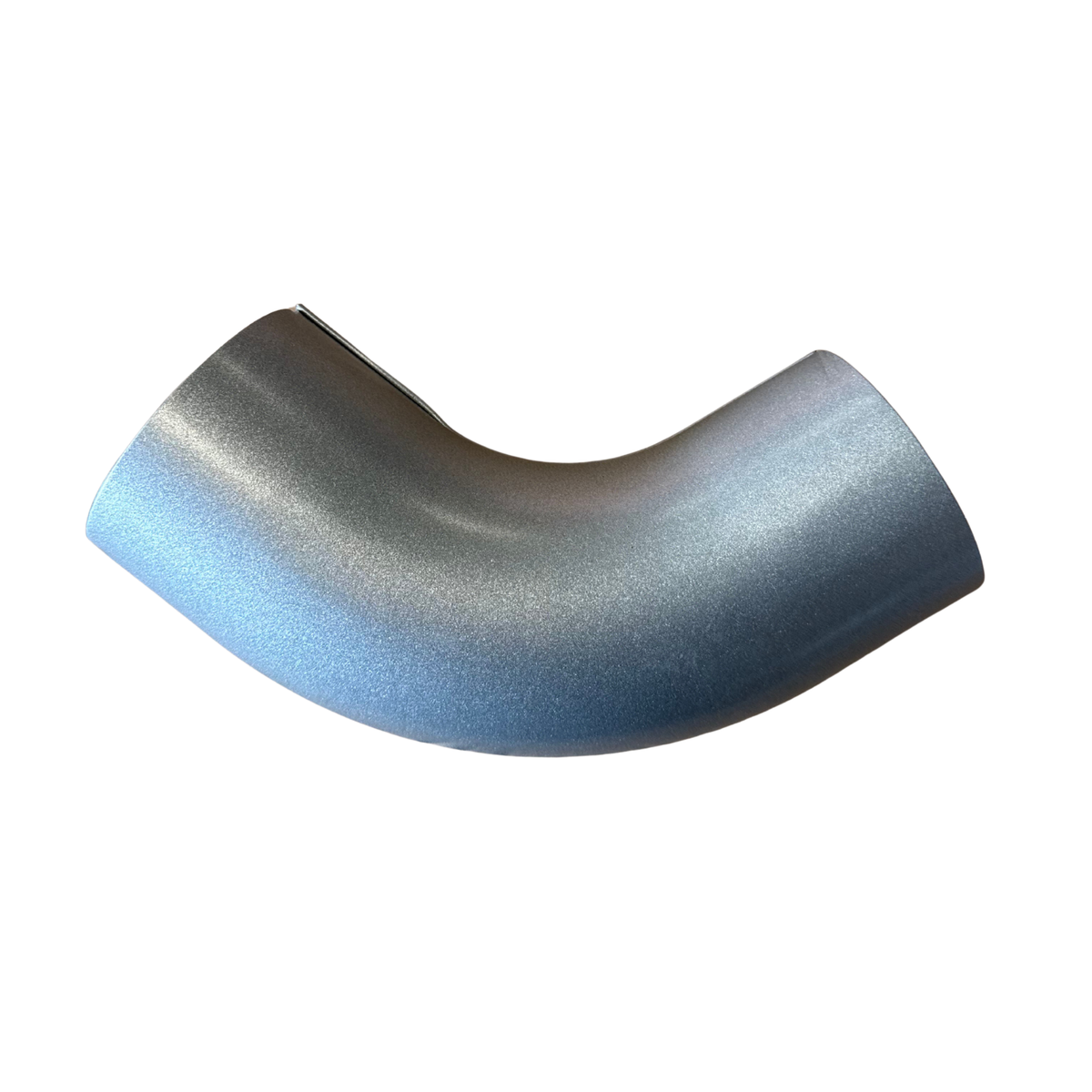 Rörvinkel 90 mm 70° silvermetallic stål från Plannja, sidovy