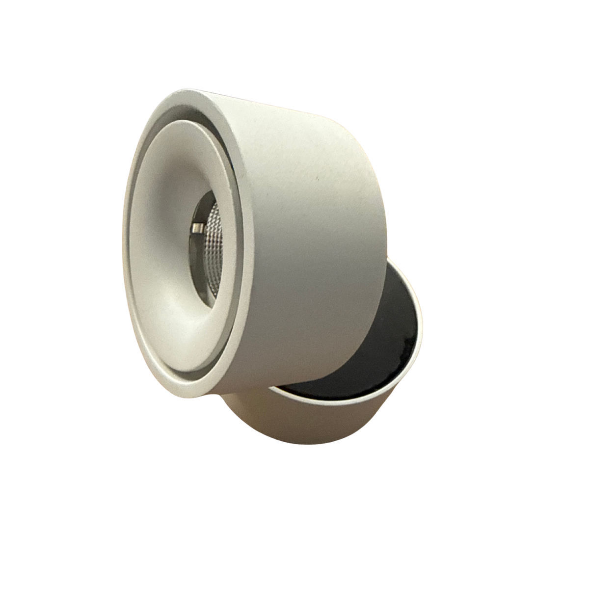 Scan Studio LED-spotlight sedd i vinkel, sand white med svart insida