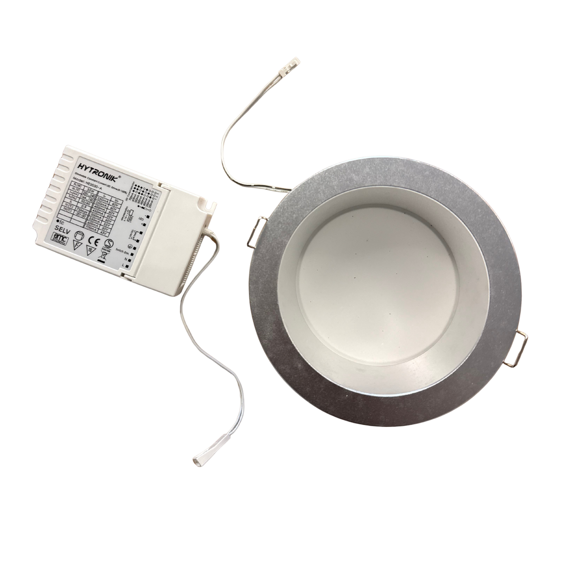 ateljé Lyktan infälld LED-downlight med Hytronik driftdon, uppifrån