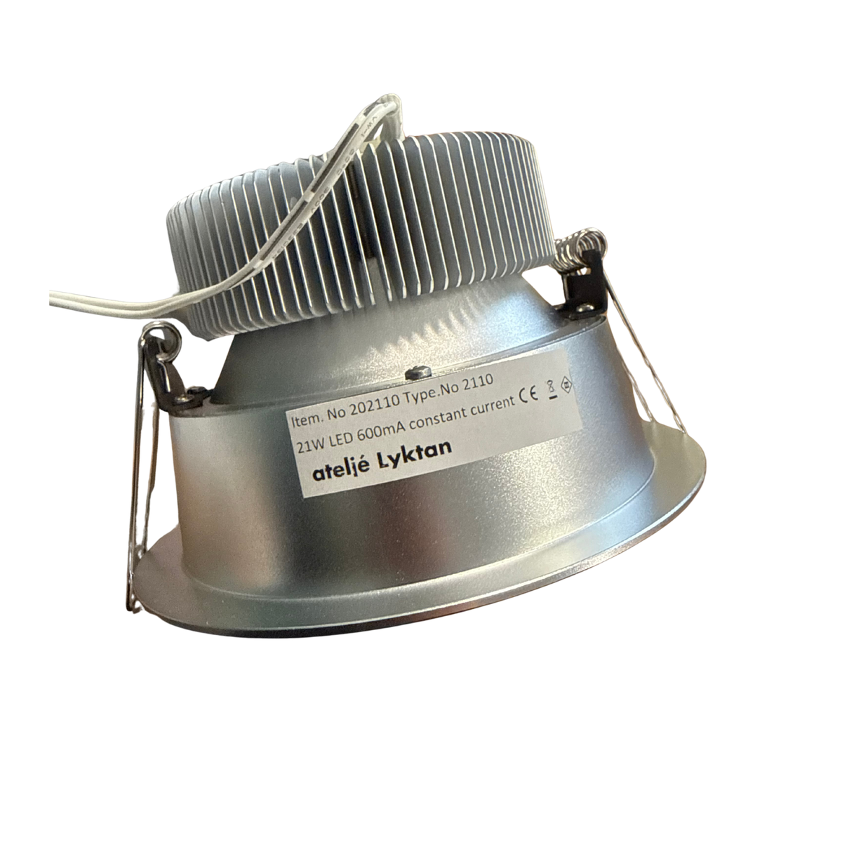 ateljé Lyktan LED-downlight i aluminium med etikett, Item No 202110