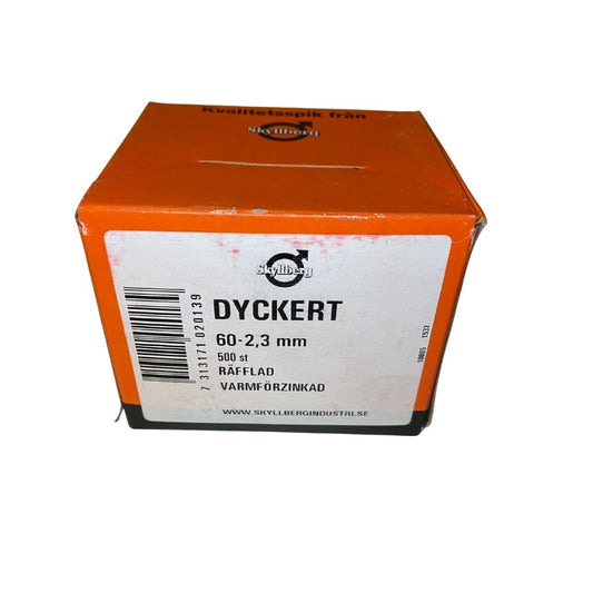 Dyckert 60 x 2,3 mm räfflad varmförzinkad 500-pack från Skyllberg
