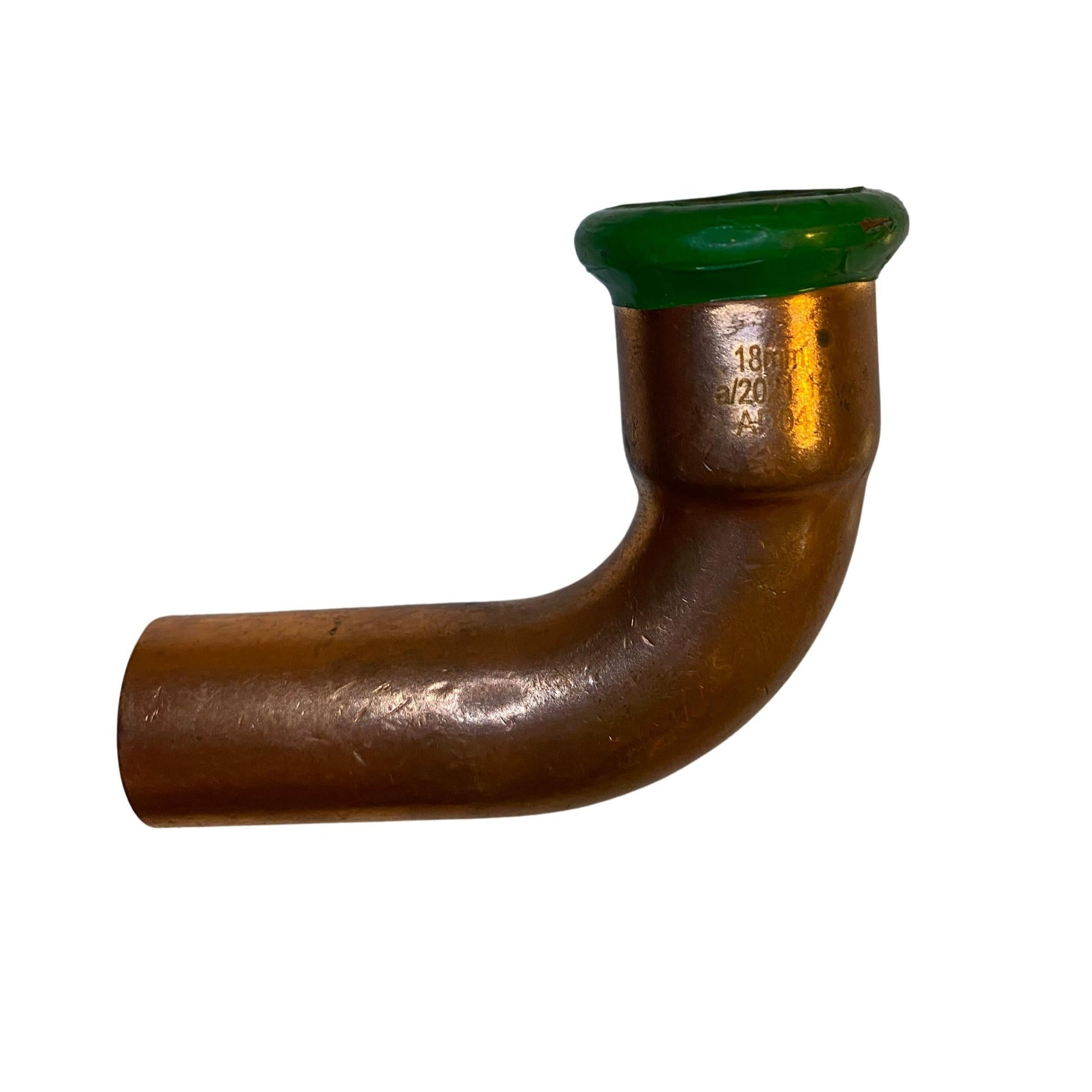 Press böj 90° koppar 18 mm med 1 muff