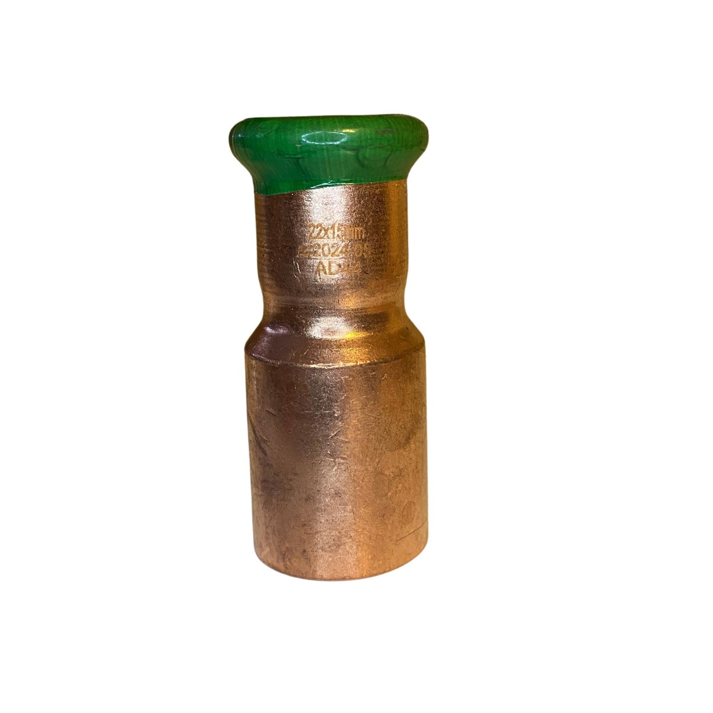 Kopparpress 22×15 mm förminskning slätända och muff 