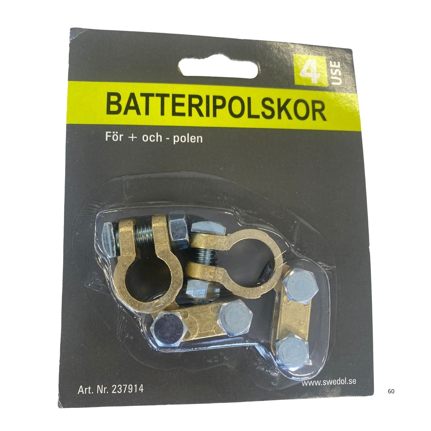 4Use batteripolskor förpackning för plus och minuspolen med artikelnummer 237914