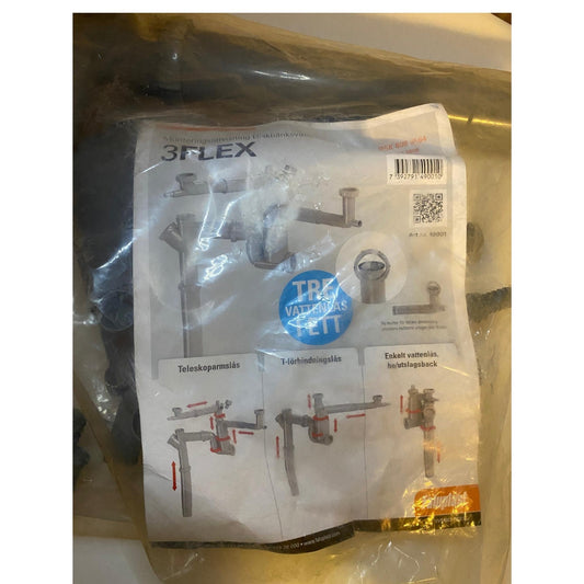 Faluplast 3Flex diskbänksvattenlås i förpackning
