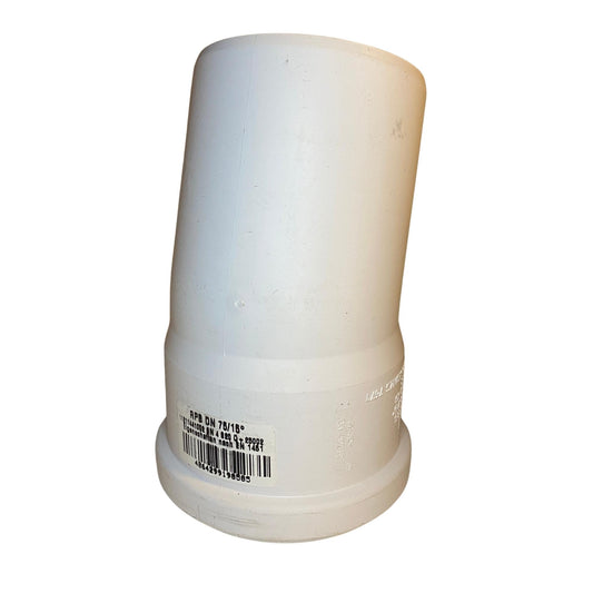 REHAU avloppsböj PP DN 75 15° vit plast