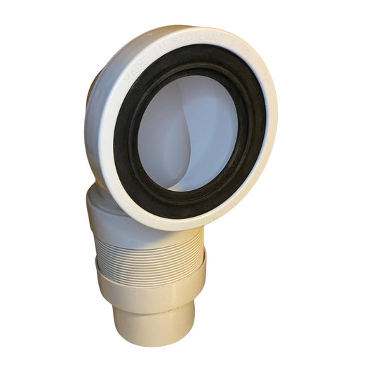 McAlpine flexibel rak WC-stos 90/110 vit PP