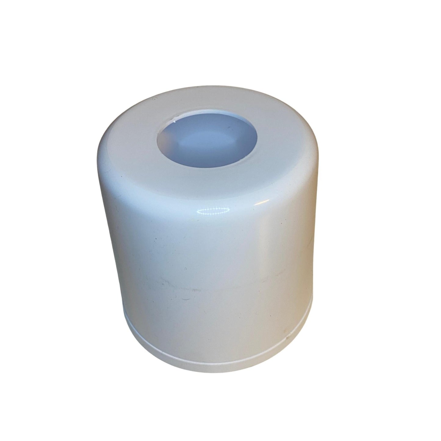 Golvhuv 100x32 mm i vit PP sedd från sidan